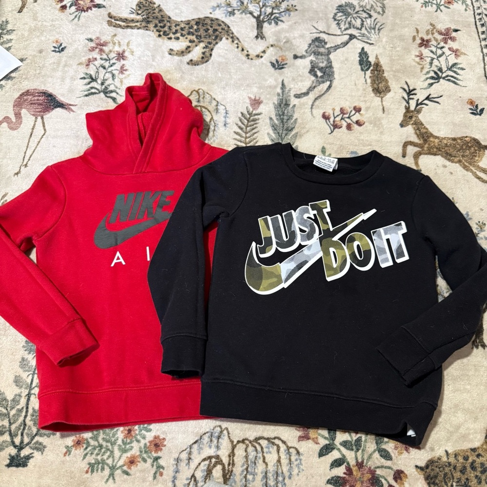 Nike Kids Red and Black Sweatshirts bundle size 4